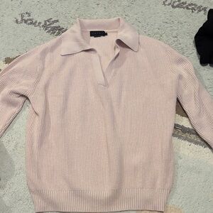 Hatch Light Pink V-Neck Sweater